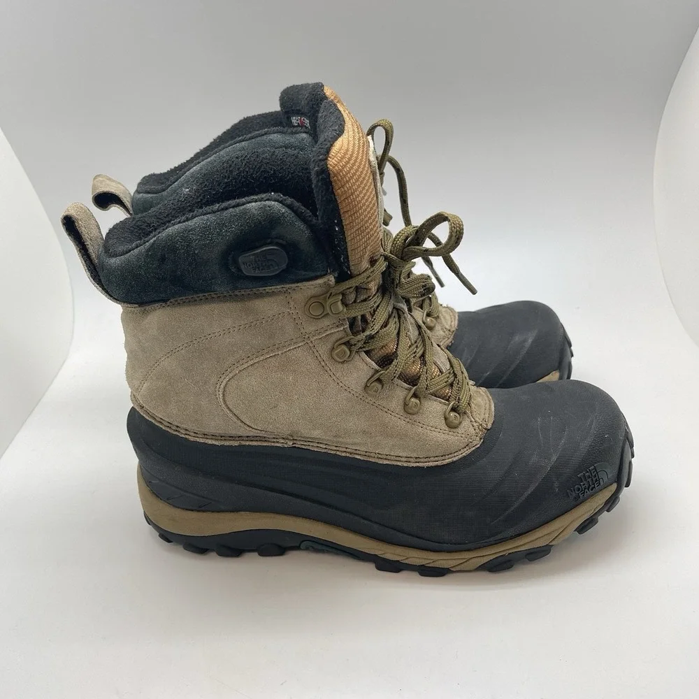 The North Face Chilkat III Snow Boots Mens 9 Insulated Waterproof Brown NF0A39V6